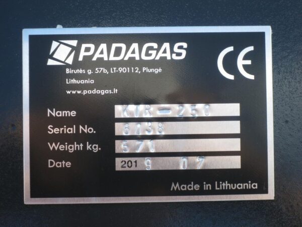 Padagas Kurottajan kauha 245cm 3.1m3 Kartio Pin&Cone - Image 11