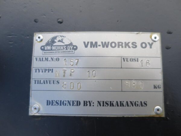 Niskakangas Metsäojakauha 800L NTP10 - Image 12