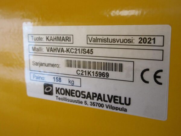 Vahva KC21 E4 S45 kaivinkoneen koura - Image 13