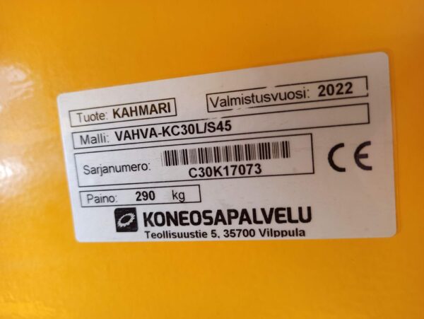 Vahva KC30 S45 kaivinkoneen koura - Image 11