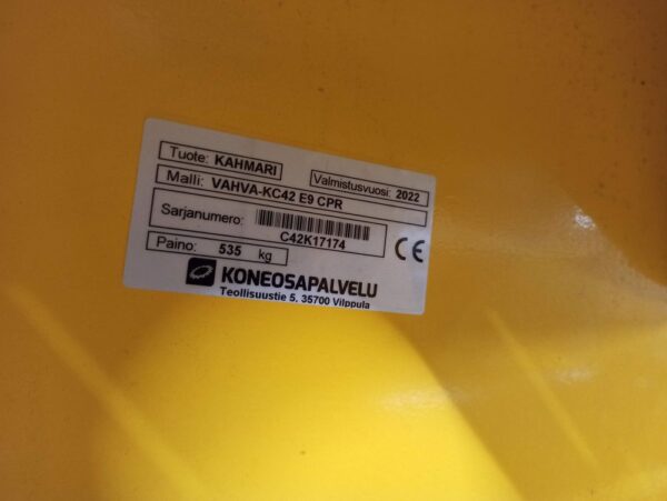 Vahva KC42 E9 kaivinkoneen koura QS70 EC-Oil - Image 15
