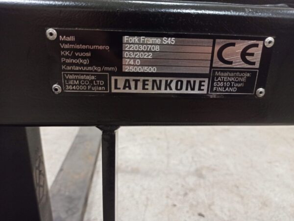 Laten Trukkipiikit 2,5ton 120/150cm S45 - Image 9