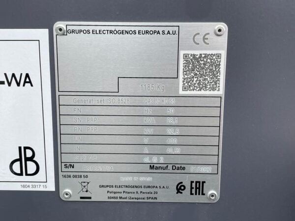 Atlas Copco QAS 30 50 Hz Generator StageV with trailer - Image 33