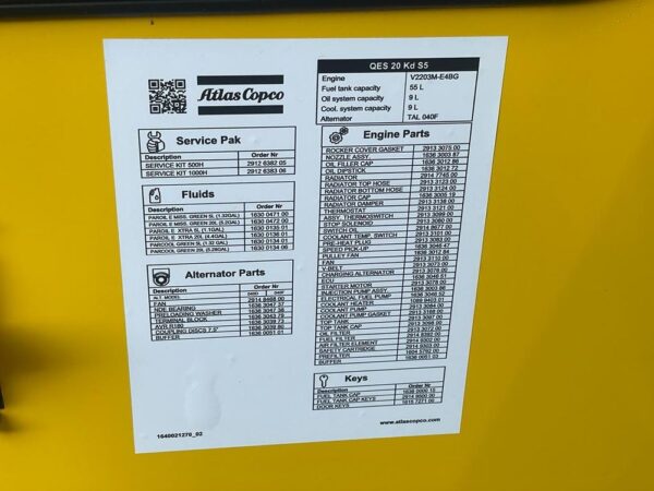 Atlas Copco QES 20 50 Hz Generator StageV - Image 15