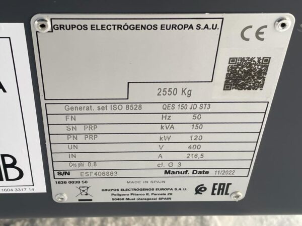 Atlas Copco QES 150 St3A 50 Hz Generaattori - Image 11