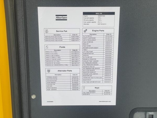 Atlas Copco QES 150 St3A 50 Hz Generaattori - Image 21