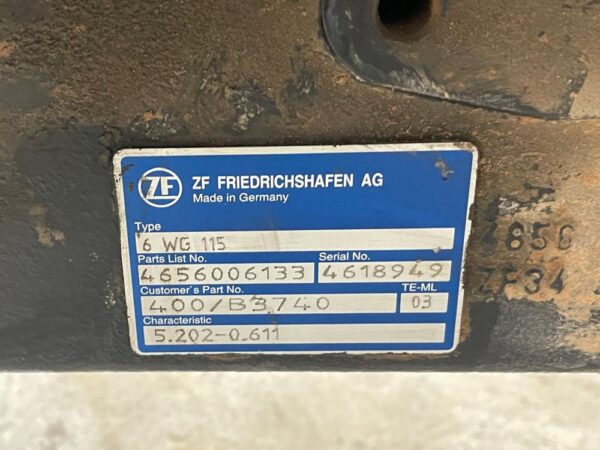 JCB 413 ZF vaihdelaatikko, Type. 6 WG 115, Part list No. 4656006133 - Image 19
