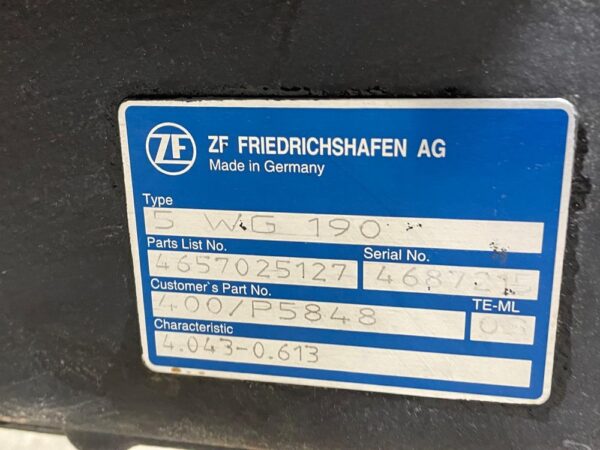 JCB 437 ZF transmission Type. 5 WG 190, Part list No. 4657025127 - Image 8