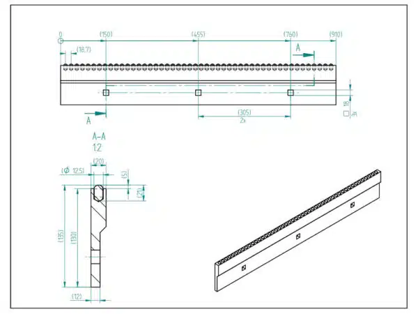 Laten Kovametallipolanneterä 915mm