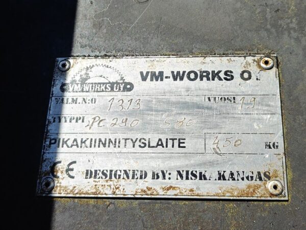 Niskakangas VM-Works Quick coupler S80 28-35ton - Image 13